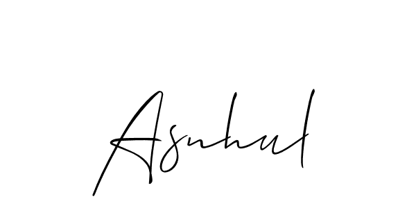 Best and Professional Signature Style for Asnhul. Allison_Script Best Signature Style Collection. Asnhul signature style 2 images and pictures png