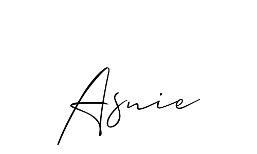 Asnie stylish signature style. Best Handwritten Sign (Allison_Script) for my name. Handwritten Signature Collection Ideas for my name Asnie. Asnie signature style 2 images and pictures png