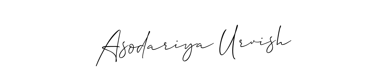 How to Draw Asodariya Urvish signature style? Allison_Script is a latest design signature styles for name Asodariya Urvish. Asodariya Urvish signature style 2 images and pictures png