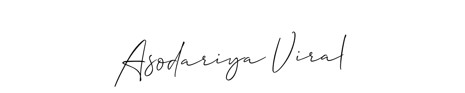 Also You can easily find your signature by using the search form. We will create Asodariya Viral name handwritten signature images for you free of cost using Allison_Script sign style. Asodariya Viral signature style 2 images and pictures png