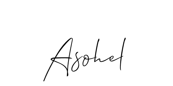It looks lik you need a new signature style for name Asohel. Design unique handwritten (Allison_Script) signature with our free signature maker in just a few clicks. Asohel signature style 2 images and pictures png