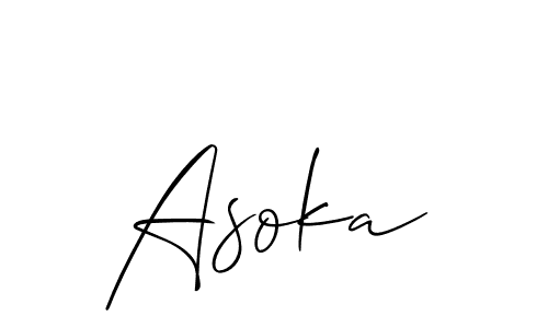 Allison_Script is a professional signature style that is perfect for those who want to add a touch of class to their signature. It is also a great choice for those who want to make their signature more unique. Get Asoka name to fancy signature for free. Asoka signature style 2 images and pictures png