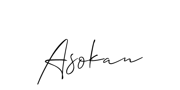 You should practise on your own different ways (Allison_Script) to write your name (Asokan) in signature. don't let someone else do it for you. Asokan signature style 2 images and pictures png