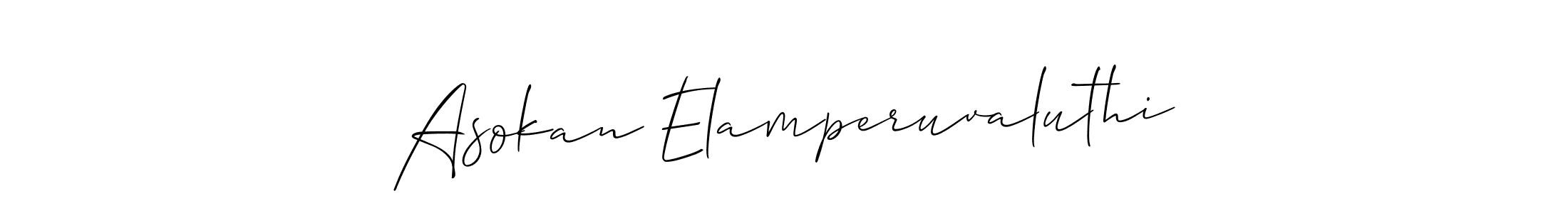 Design your own signature with our free online signature maker. With this signature software, you can create a handwritten (Allison_Script) signature for name Asokan Elamperuvaluthi. Asokan Elamperuvaluthi signature style 2 images and pictures png