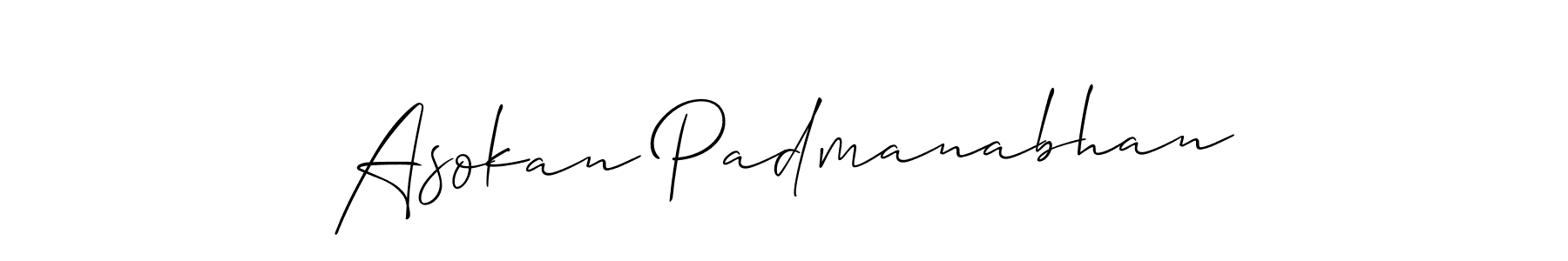 Asokan Padmanabhan stylish signature style. Best Handwritten Sign (Allison_Script) for my name. Handwritten Signature Collection Ideas for my name Asokan Padmanabhan. Asokan Padmanabhan signature style 2 images and pictures png