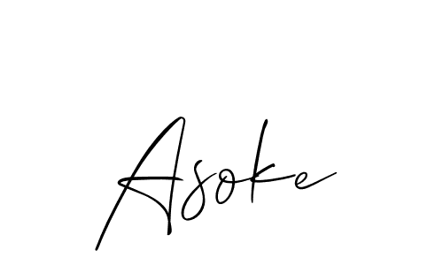 The best way (Allison_Script) to make a short signature is to pick only two or three words in your name. The name Asoke include a total of six letters. For converting this name. Asoke signature style 2 images and pictures png