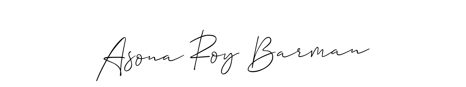 Asona Roy Barman stylish signature style. Best Handwritten Sign (Allison_Script) for my name. Handwritten Signature Collection Ideas for my name Asona Roy Barman. Asona Roy Barman signature style 2 images and pictures png