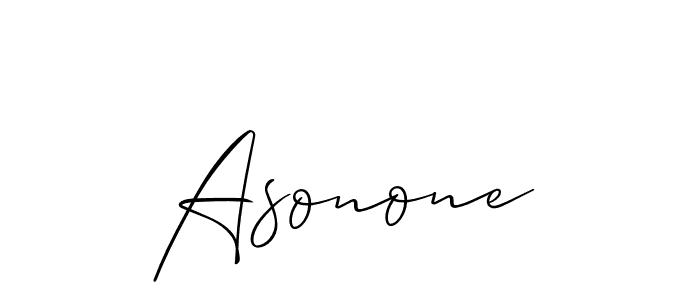 How to Draw Asonone signature style? Allison_Script is a latest design signature styles for name Asonone. Asonone signature style 2 images and pictures png