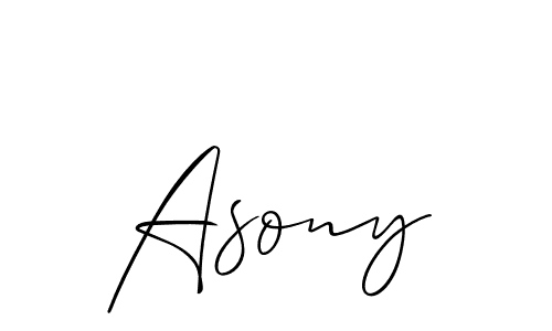 How to Draw Asony signature style? Allison_Script is a latest design signature styles for name Asony. Asony signature style 2 images and pictures png