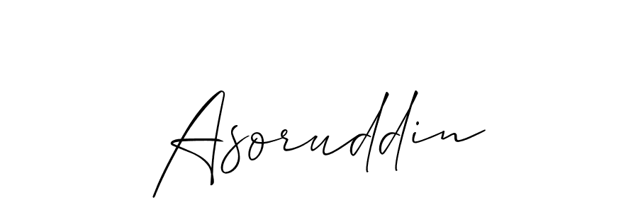 How to make Asoruddin signature? Allison_Script is a professional autograph style. Create handwritten signature for Asoruddin name. Asoruddin signature style 2 images and pictures png