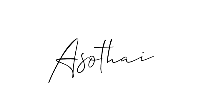 Use a signature maker to create a handwritten signature online. With this signature software, you can design (Allison_Script) your own signature for name Asothai. Asothai signature style 2 images and pictures png