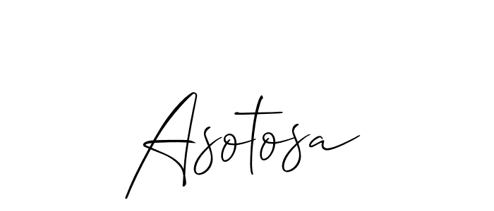 The best way (Allison_Script) to make a short signature is to pick only two or three words in your name. The name Asotosa include a total of six letters. For converting this name. Asotosa signature style 2 images and pictures png