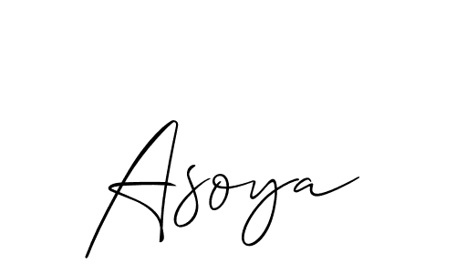 How to Draw Asoya signature style? Allison_Script is a latest design signature styles for name Asoya. Asoya signature style 2 images and pictures png