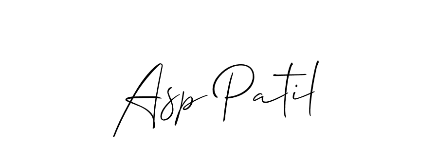 Design your own signature with our free online signature maker. With this signature software, you can create a handwritten (Allison_Script) signature for name Asp Patil. Asp Patil signature style 2 images and pictures png