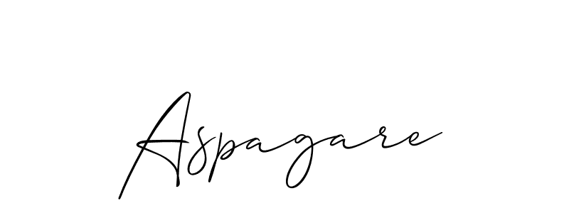 How to make Aspagare signature? Allison_Script is a professional autograph style. Create handwritten signature for Aspagare name. Aspagare signature style 2 images and pictures png