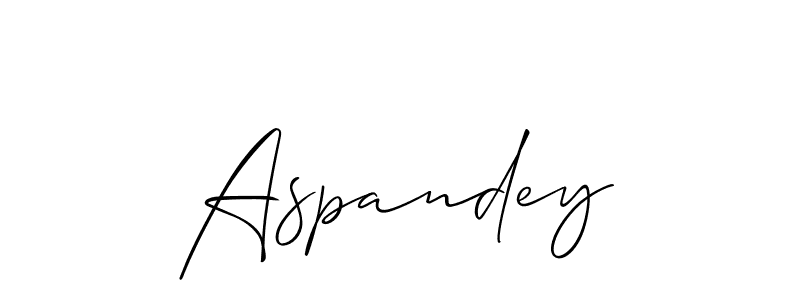 if you are searching for the best signature style for your name Aspandey. so please give up your signature search. here we have designed multiple signature styles  using Allison_Script. Aspandey signature style 2 images and pictures png