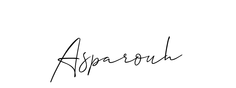 How to make Asparouh signature? Allison_Script is a professional autograph style. Create handwritten signature for Asparouh name. Asparouh signature style 2 images and pictures png
