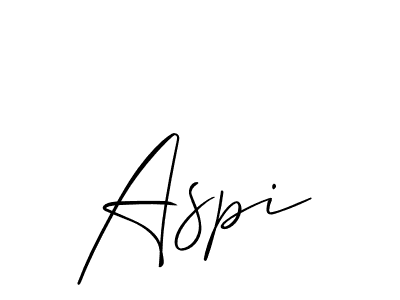 if you are searching for the best signature style for your name Aspi. so please give up your signature search. here we have designed multiple signature styles  using Allison_Script. Aspi signature style 2 images and pictures png