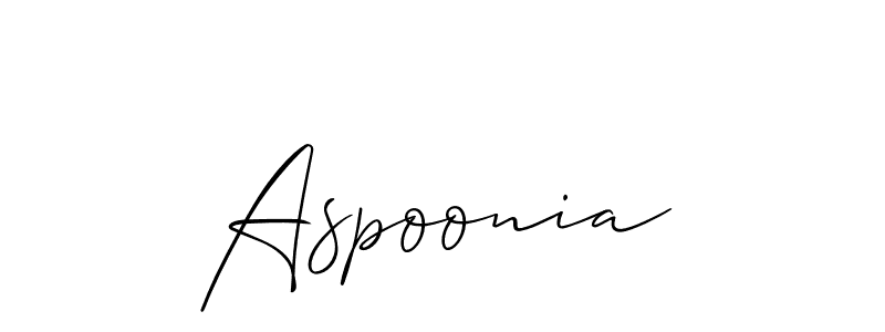 Here are the top 10 professional signature styles for the name Aspoonia. These are the best autograph styles you can use for your name. Aspoonia signature style 2 images and pictures png