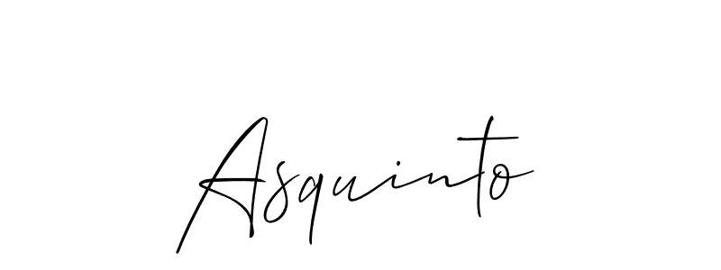 Design your own signature with our free online signature maker. With this signature software, you can create a handwritten (Allison_Script) signature for name Asquinto. Asquinto signature style 2 images and pictures png