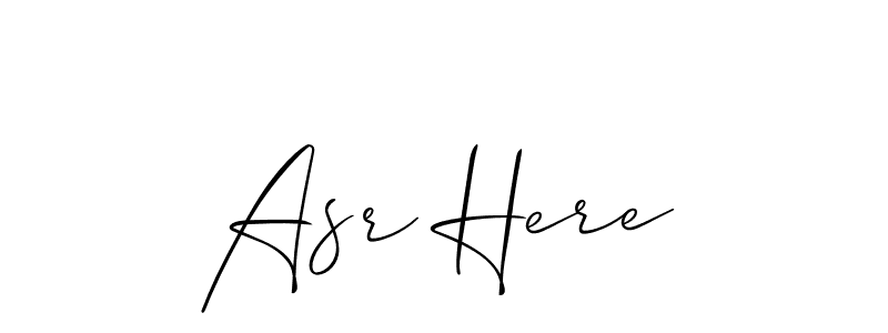 Allison_Script is a professional signature style that is perfect for those who want to add a touch of class to their signature. It is also a great choice for those who want to make their signature more unique. Get Asr Here name to fancy signature for free. Asr Here signature style 2 images and pictures png