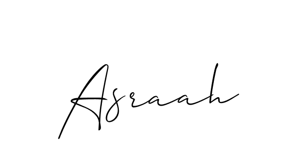 Best and Professional Signature Style for Asraah. Allison_Script Best Signature Style Collection. Asraah signature style 2 images and pictures png