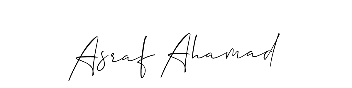 It looks lik you need a new signature style for name Asraf Ahamad. Design unique handwritten (Allison_Script) signature with our free signature maker in just a few clicks. Asraf Ahamad signature style 2 images and pictures png