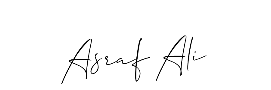 How to Draw Asraf Ali signature style? Allison_Script is a latest design signature styles for name Asraf Ali. Asraf Ali signature style 2 images and pictures png