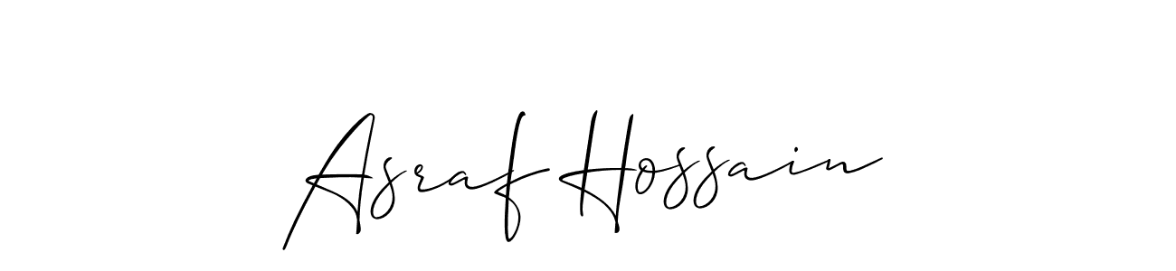 It looks lik you need a new signature style for name Asraf Hossain. Design unique handwritten (Allison_Script) signature with our free signature maker in just a few clicks. Asraf Hossain signature style 2 images and pictures png