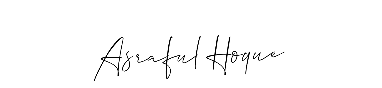 How to make Asraful Hoque name signature. Use Allison_Script style for creating short signs online. This is the latest handwritten sign. Asraful Hoque signature style 2 images and pictures png