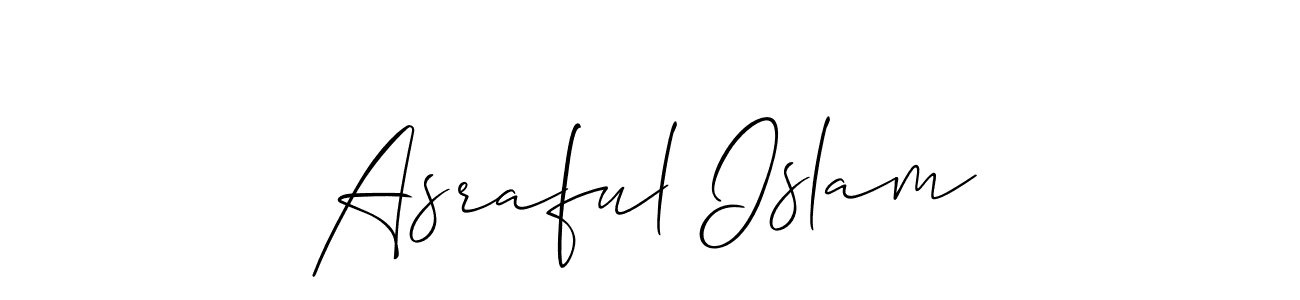 Allison_Script is a professional signature style that is perfect for those who want to add a touch of class to their signature. It is also a great choice for those who want to make their signature more unique. Get Asraful Islam name to fancy signature for free. Asraful Islam signature style 2 images and pictures png