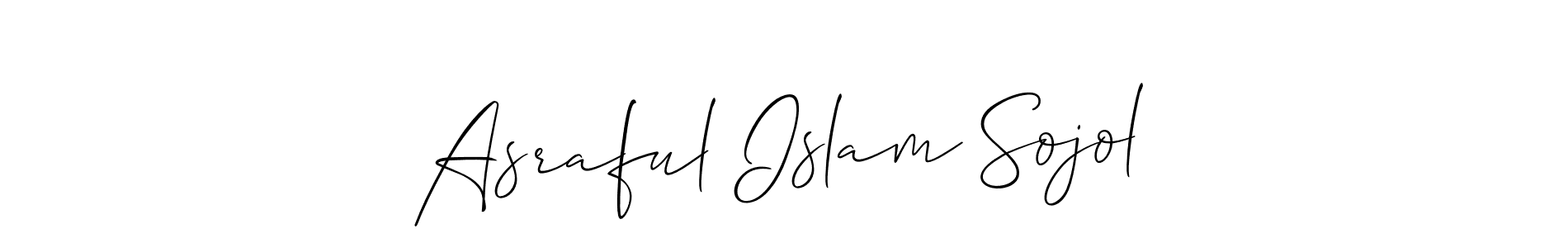 Design your own signature with our free online signature maker. With this signature software, you can create a handwritten (Allison_Script) signature for name Asraful Islam Sojol. Asraful Islam Sojol signature style 2 images and pictures png