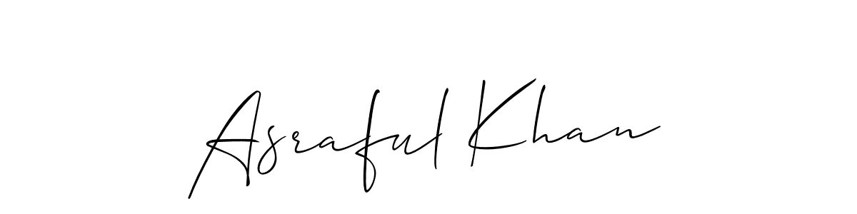 You should practise on your own different ways (Allison_Script) to write your name (Asraful Khan) in signature. don't let someone else do it for you. Asraful Khan signature style 2 images and pictures png