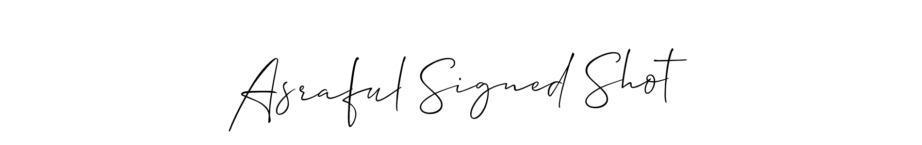 This is the best signature style for the Asraful Signed Shot name. Also you like these signature font (Allison_Script). Mix name signature. Asraful Signed Shot signature style 2 images and pictures png