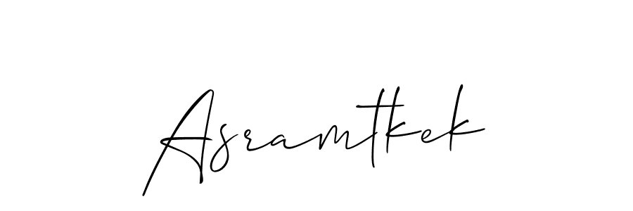 Also You can easily find your signature by using the search form. We will create Asramtkek name handwritten signature images for you free of cost using Allison_Script sign style. Asramtkek signature style 2 images and pictures png