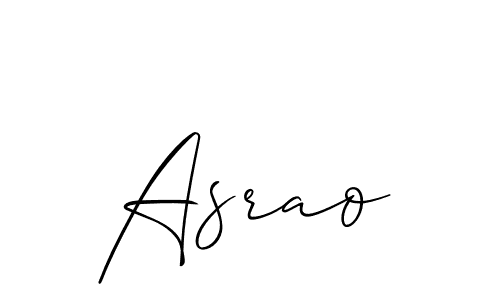 Also we have Asrao name is the best signature style. Create professional handwritten signature collection using Allison_Script autograph style. Asrao signature style 2 images and pictures png