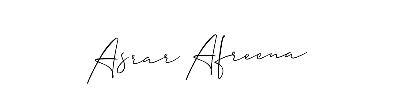 Similarly Allison_Script is the best handwritten signature design. Signature creator online .You can use it as an online autograph creator for name Asrar Afreena. Asrar Afreena signature style 2 images and pictures png
