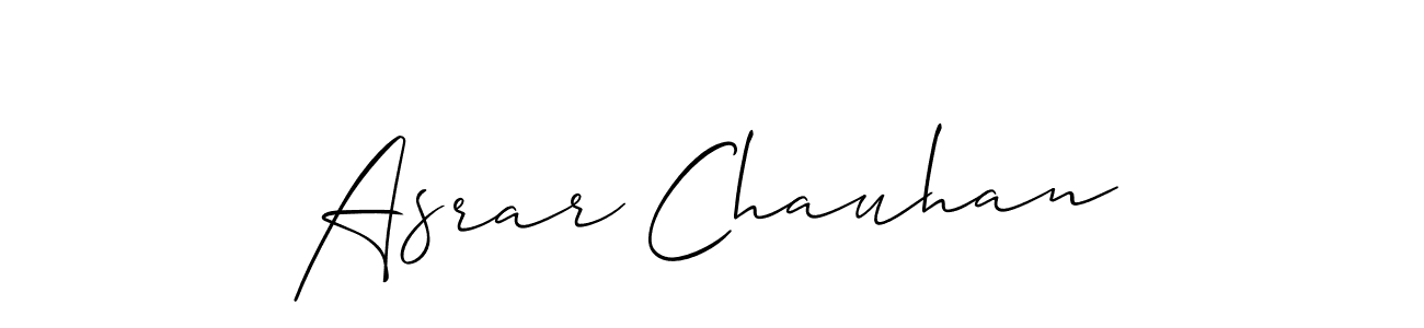 Also we have Asrar Chauhan name is the best signature style. Create professional handwritten signature collection using Allison_Script autograph style. Asrar Chauhan signature style 2 images and pictures png
