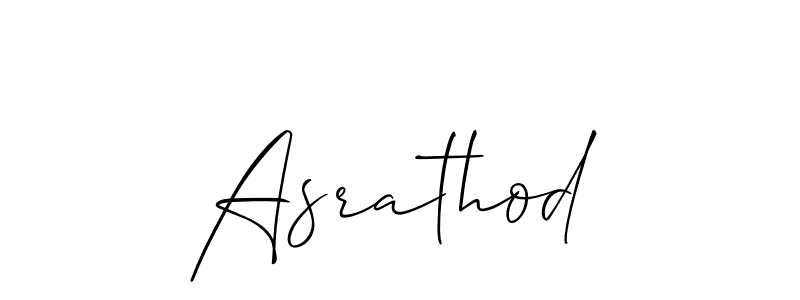 Make a short Asrathod signature style. Manage your documents anywhere anytime using Allison_Script. Create and add eSignatures, submit forms, share and send files easily. Asrathod signature style 2 images and pictures png