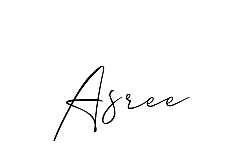 Design your own signature with our free online signature maker. With this signature software, you can create a handwritten (Allison_Script) signature for name Asree. Asree signature style 2 images and pictures png