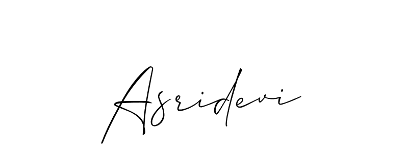 It looks lik you need a new signature style for name Asridevi. Design unique handwritten (Allison_Script) signature with our free signature maker in just a few clicks. Asridevi signature style 2 images and pictures png