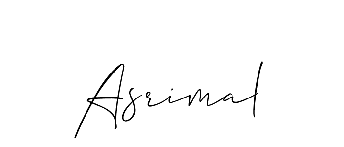 Also You can easily find your signature by using the search form. We will create Asrimal name handwritten signature images for you free of cost using Allison_Script sign style. Asrimal signature style 2 images and pictures png