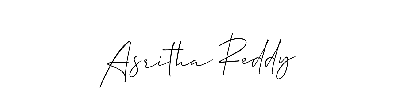 Make a beautiful signature design for name Asritha Reddy. With this signature (Allison_Script) style, you can create a handwritten signature for free. Asritha Reddy signature style 2 images and pictures png