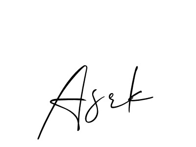 The best way (Allison_Script) to make a short signature is to pick only two or three words in your name. The name Asrk include a total of six letters. For converting this name. Asrk signature style 2 images and pictures png