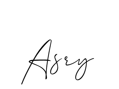How to make Asry signature? Allison_Script is a professional autograph style. Create handwritten signature for Asry name. Asry signature style 2 images and pictures png