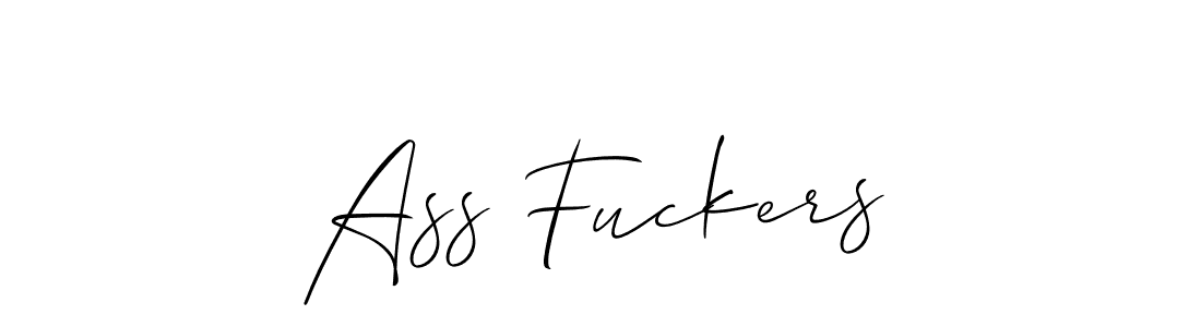 Use a signature maker to create a handwritten signature online. With this signature software, you can design (Allison_Script) your own signature for name Ass Fuckers. Ass Fuckers signature style 2 images and pictures png