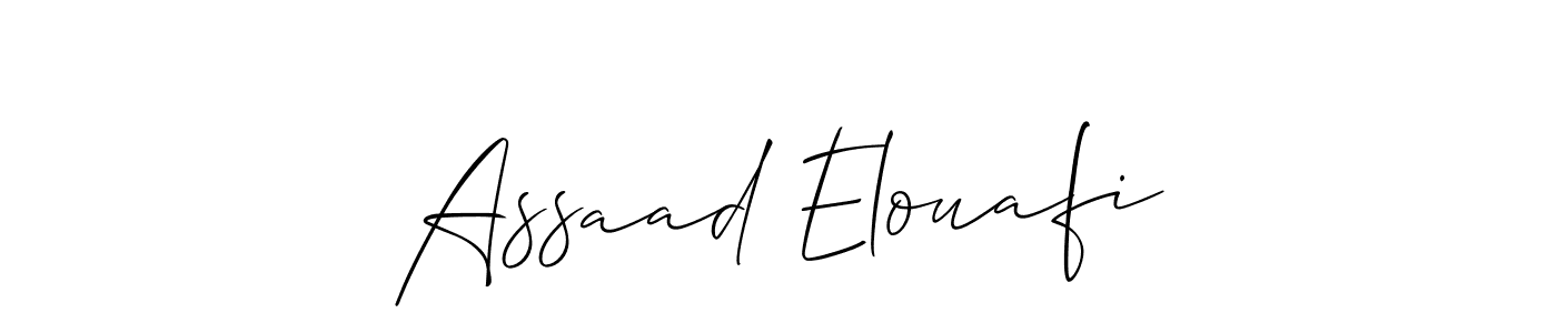 How to make Assaad Elouafi name signature. Use Allison_Script style for creating short signs online. This is the latest handwritten sign. Assaad Elouafi signature style 2 images and pictures png
