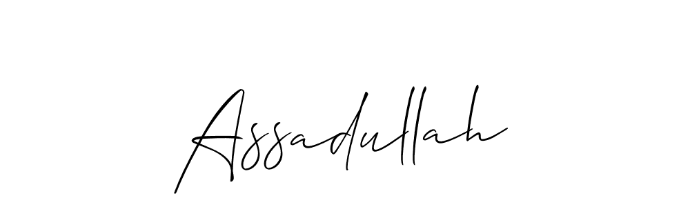 How to make Assadullah name signature. Use Allison_Script style for creating short signs online. This is the latest handwritten sign. Assadullah signature style 2 images and pictures png