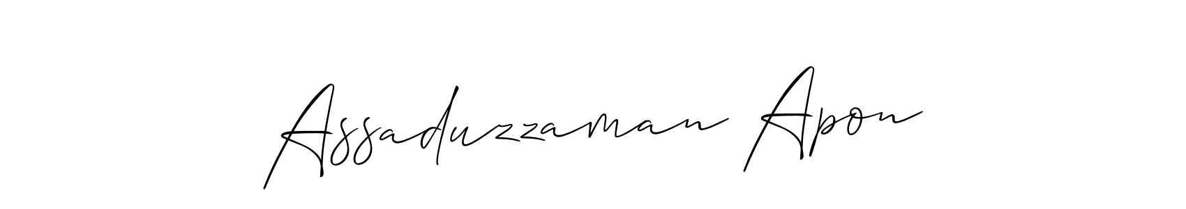 Make a beautiful signature design for name Assaduzzaman Apon. Use this online signature maker to create a handwritten signature for free. Assaduzzaman Apon signature style 2 images and pictures png
