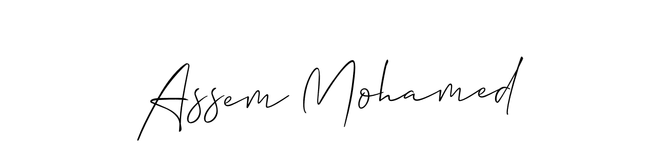 Also You can easily find your signature by using the search form. We will create Assem Mohamed name handwritten signature images for you free of cost using Allison_Script sign style. Assem Mohamed signature style 2 images and pictures png